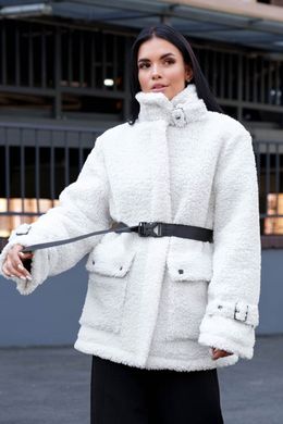 Біла коротка шубка Мірабель Jadone Fashion