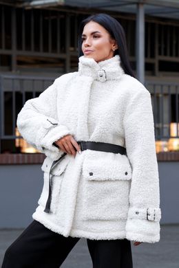 Белая короткая шубка Мирабель Jadone Fashion