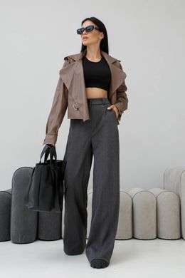 Темно-сірі жіночі брюки палаццо Фіва Jadone Fashion