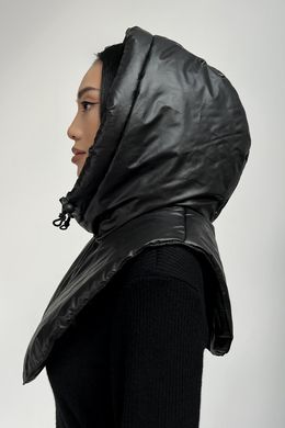 Черный женский зимний капор из плащевки Jadone Fashion