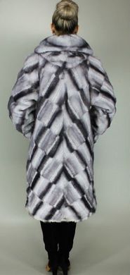 Шуба искусственная серо-голубая норка F107-21 Murenna Furs