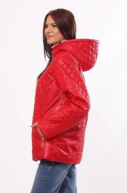 Жіноча червона демісезонна комбінована куртка Murenna Murenna Furs