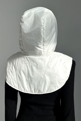 Білий жіночий зимовий капор з плащовки Jadone Fashion