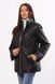 Женская черная демисезонная комбинированная куртка Murenna, 54