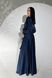 Шелковое темно-синее вечернее платье в пол Шик, 42-44