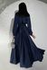 Шовкова темно-синя вечірня довга сукня Шик, 42-44