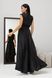 Вечернее шелковое черное платье в пол, 42-44