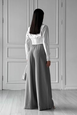 Сірі в смужку брюки палаццо Іспаніо Jadone Fashion