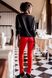 Стильные женские красные замшевые брюки Линколь, 42