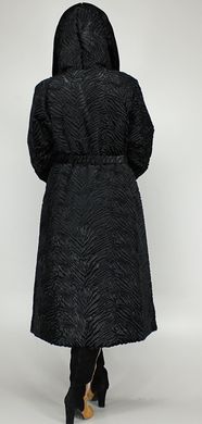 Шуба искусственная длинная женская черный каракуль F30 Murenna Furs