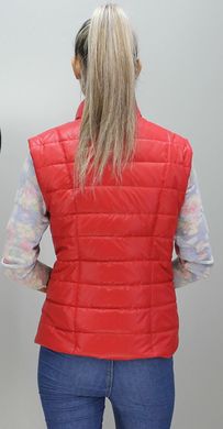 Стильна червона жіноча жилетка КР Murenna Furs