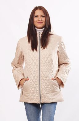 Женская бежевая демисезонная комбинированная куртка Murenna Murenna Furs