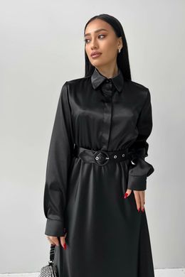 Атласна чорна довга сукня Юнона Jadone Fashion