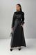 Атласна чорна довга сукня Юнона, 42-44