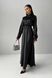 Атласное черное длинное платье Юнона, 42-44