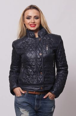 Короткая женская темно-синяя куртка СК1 Murenna Furs