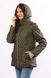 Женская демисезонная комбинированная куртка Murenna хаки, 54
