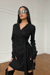 Замшева чорна сукня Аріан Jadone Fashion