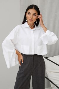 Бавовняна біла блуза Світ Jadone Fashion