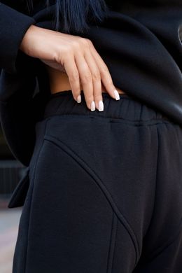 Чорні брюки на флісі Ісса Jadone Fashion