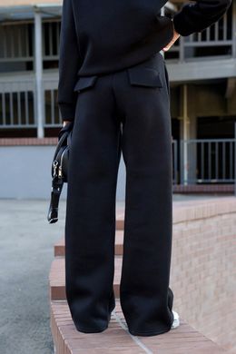 Черные брюки на флисе Исса Jadone Fashion