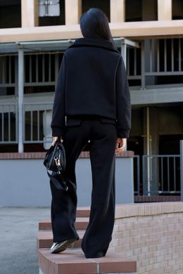 Черные брюки на флисе Исса Jadone Fashion