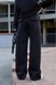 Чорні брюки на флісі Ісса, 40-42