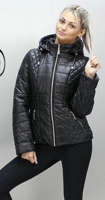 Осіння чорна куртка КМ1 Murenna Furs