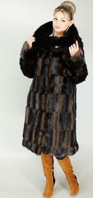 Шуба жіноча штучна коричнева норка паркет F37 Murenna Furs