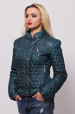 Короткая женская бирюзовая куртка СК1 Murenna Furs