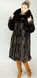 Шуба женская искусственная норка коричневая паркет F37, 48-50