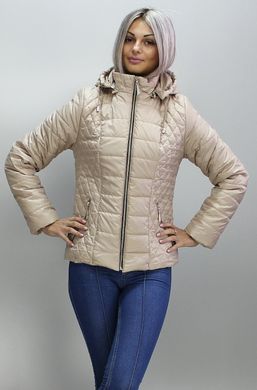 Осенняя бежевая куртка КМ1 Murenna Furs