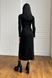 Замшевое черное платье миди Соломия, 42