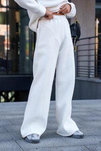 Белые брюки на флисе Исса Jadone Fashion