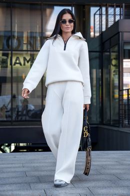 Білі брюки на флісі Ісса Jadone Fashion