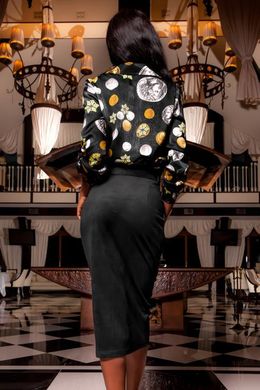 Черная замшевая юбка-карандаш Дарси Jadone Fashion