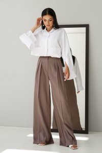 Коричневі брюки палаццо Джил Jadone Fashion
