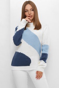 В'язаний жіночий светр 207 молочний MarSe