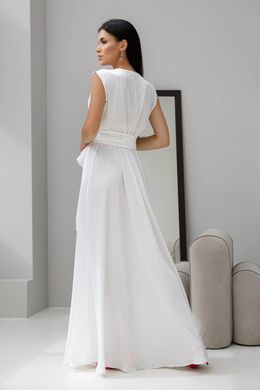 Вечернее шелковое белое платье в пол Jadone Fashion