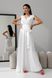 Вечернее шелковое белое платье в пол, 42-44