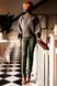 Стильні жіночі замшеві штани Линколь хакі, 42