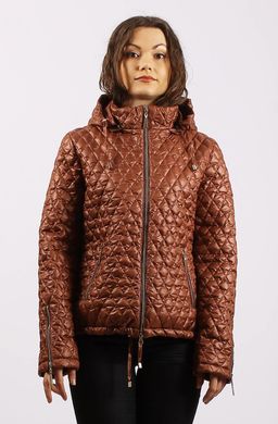 Коричневая демисезонная куртка ПС1 Murenna Furs