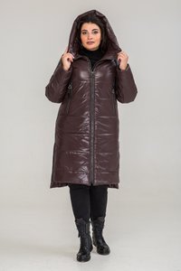 Зимова жіноча куртка Юлія шоколад All Posa