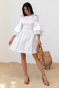 Біле бавовняне плаття Барбі Jadone Fashion