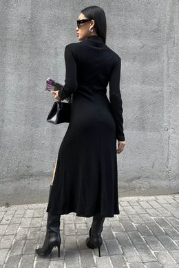 Черное платье миди с разрезами Рената Jadone Fashion