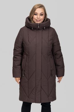 Зимнее кофейное пальто Альбина All Posa