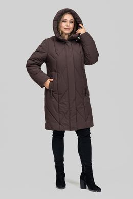 Зимнее кофейное пальто Альбина All Posa