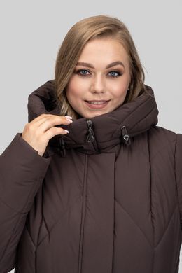 Зимнее кофейное пальто Альбина All Posa