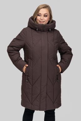 Зимнее кофейное пальто Альбина All Posa