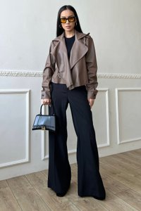 Чорні широкі брюки палаццо Інео Jadone Fashion